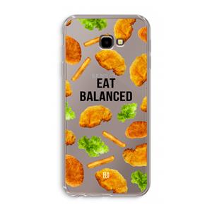 CaseCompany Eat Balanced: Samsung Galaxy J4 Plus Transparant Hoesje