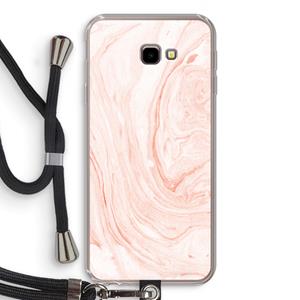 CaseCompany Peach bath: Samsung Galaxy J4 Plus Transparant Hoesje met koord