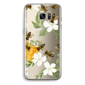 CaseCompany No flowers without bees: Samsung Galaxy S7 Edge Transparant Hoesje
