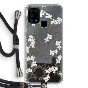 CaseCompany Blossoming spring: Samsung Galaxy M31 Transparant Hoesje met koord