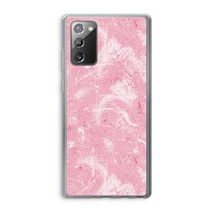 CaseCompany Abstract Painting Pink: Samsung Galaxy Note 20 / Note 20 5G Transparant Hoesje