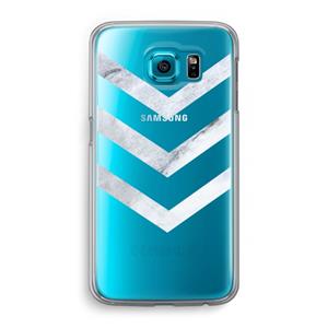CaseCompany Marmeren pijlen: Samsung Galaxy S6 Transparant Hoesje
