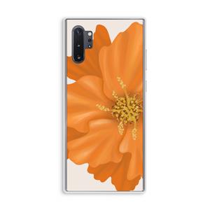 CaseCompany Orange Ellila flower: Samsung Galaxy Note 10 Plus Transparant Hoesje