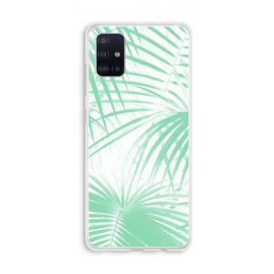 CaseCompany Palmbladeren: Galaxy A51 4G Transparant Hoesje