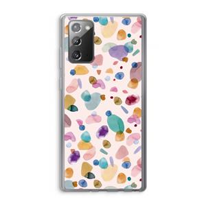 CaseCompany Terrazzo Memphis Pink: Samsung Galaxy Note 20 / Note 20 5G Transparant Hoesje