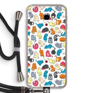 CaseCompany Kleurrijke katten: Samsung Galaxy J4 Plus Transparant Hoesje met koord