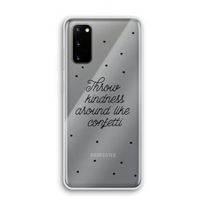 CaseCompany Confetti: Samsung Galaxy S20 Transparant Hoesje