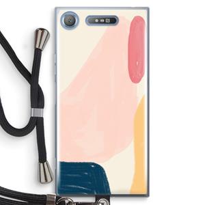 CaseCompany Saturday Flow: Sony Xperia XZ1 Transparant Hoesje met koord