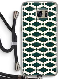 CaseCompany Moroccan tiles: Samsung Galaxy S7 Edge Transparant Hoesje met koord