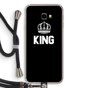 CaseCompany King zwart: Samsung Galaxy J4 Plus Transparant Hoesje met koord