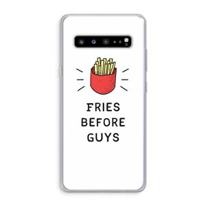 CaseCompany Fries before guys: Samsung Galaxy S10 5G Transparant Hoesje