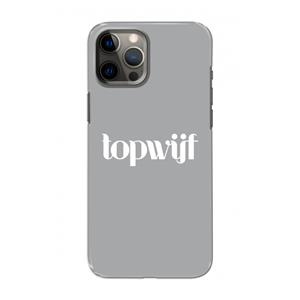 CaseCompany Topwijf Grijs Wit: Volledig geprint iPhone 12 Pro Hoesje