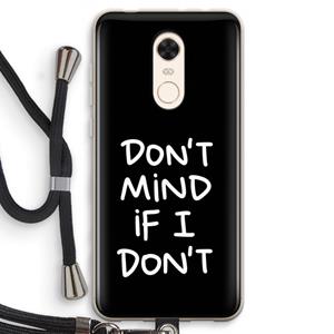 CaseCompany Don't Mind: Xiaomi Redmi 5 Transparant Hoesje met koord