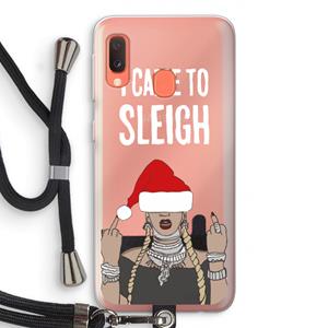 CaseCompany Came To Sleigh: Samsung Galaxy A20e Transparant Hoesje met koord