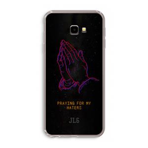 CaseCompany Praying For My Haters: Samsung Galaxy J4 Plus Transparant Hoesje