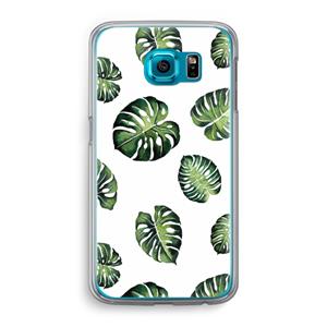 CaseCompany Tropische bladeren: Samsung Galaxy S6 Transparant Hoesje