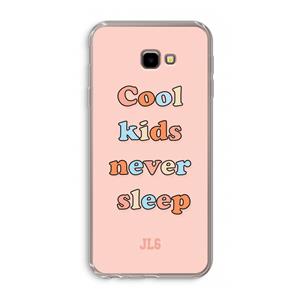 CaseCompany Cool Kids Never Sleep: Samsung Galaxy J4 Plus Transparant Hoesje