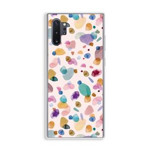 CaseCompany Terrazzo Memphis Pink: Samsung Galaxy Note 10 Plus Transparant Hoesje