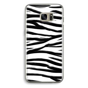 CaseCompany Zebra pattern: Samsung Galaxy S7 Edge Transparant Hoesje