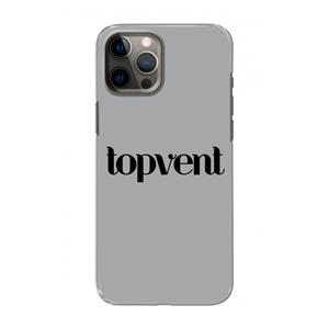 CaseCompany Topvent Grijs Zwart: Volledig geprint iPhone 12 Pro Hoesje