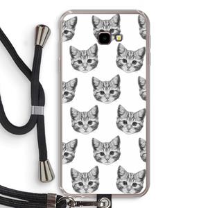 CaseCompany Kitten: Samsung Galaxy J4 Plus Transparant Hoesje met koord