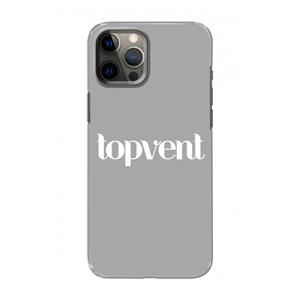 CaseCompany Topvent Grijs Wit: Volledig geprint iPhone 12 Pro Hoesje