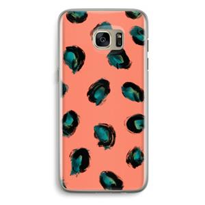 CaseCompany Pink Cheetah: Samsung Galaxy S7 Edge Transparant Hoesje