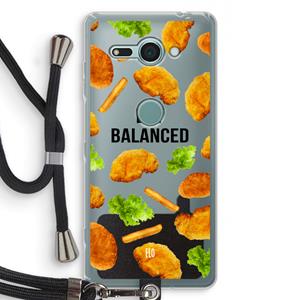 CaseCompany Eat Balanced: Sony Xperia XZ2 Compact Transparant Hoesje met koord