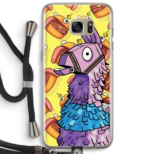 CaseCompany Loot Burger: Samsung Galaxy S7 Edge Transparant Hoesje met koord