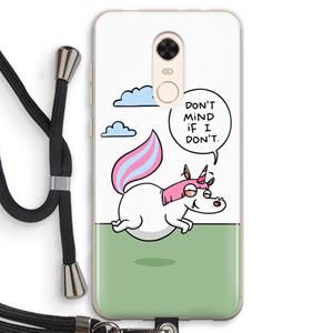 CaseCompany Unicorn: Xiaomi Redmi 5 Transparant Hoesje met koord