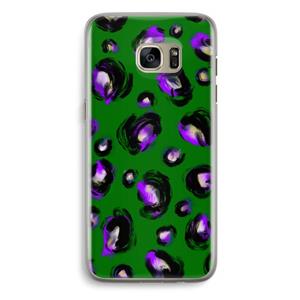 CaseCompany Green Cheetah: Samsung Galaxy S7 Edge Transparant Hoesje