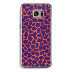 CaseCompany Purple Giraffe: Samsung Galaxy S7 Edge Transparant Hoesje