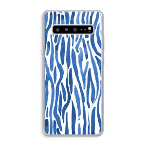 CaseCompany Blauwe nerven: Samsung Galaxy S10 5G Transparant Hoesje
