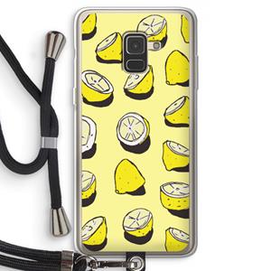 CaseCompany When Life Gives You Lemons...: Samsung Galaxy A8 (2018) Transparant Hoesje met koord