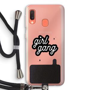 CaseCompany Girl Gang: Samsung Galaxy A20e Transparant Hoesje met koord