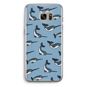 CaseCompany Narwhal: Samsung Galaxy S7 Edge Transparant Hoesje