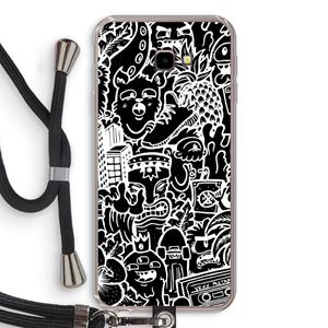 CaseCompany Vexx Black Mixtape: Samsung Galaxy J4 Plus Transparant Hoesje met koord