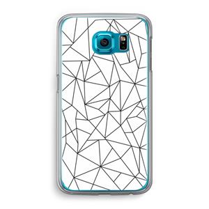CaseCompany Geometrische lijnen zwart: Samsung Galaxy S6 Transparant Hoesje