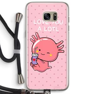 CaseCompany Love You A Lotl: Samsung Galaxy S7 Edge Transparant Hoesje met koord