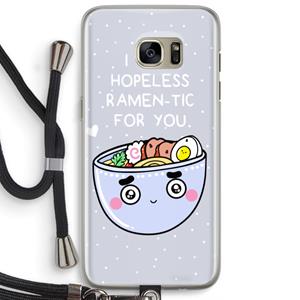 CaseCompany I'm A Hopeless Ramen-Tic For You: Samsung Galaxy S7 Edge Transparant Hoesje met koord
