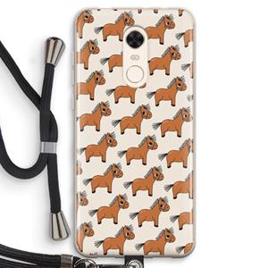CaseCompany Pony: Xiaomi Redmi 5 Transparant Hoesje met koord