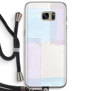 CaseCompany Square pastel: Samsung Galaxy S7 Edge Transparant Hoesje met koord