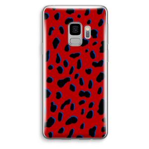 CaseCompany Red Leopard: Samsung Galaxy S9 Transparant Hoesje