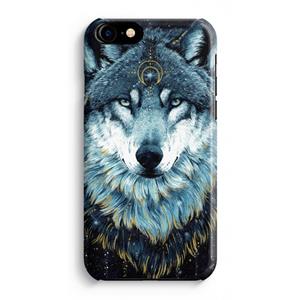 CaseCompany Darkness Wolf: iPhone 8 Volledig Geprint Hoesje