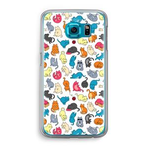 CaseCompany Kleurrijke katten: Samsung Galaxy S6 Transparant Hoesje