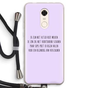 CaseCompany Regenboog: Xiaomi Redmi 5 Transparant Hoesje met koord