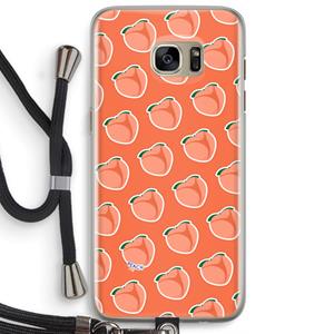 CaseCompany Just peachy: Samsung Galaxy S7 Edge Transparant Hoesje met koord
