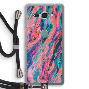 CaseCompany Electric Times: Sony Xperia XZ2 Compact Transparant Hoesje met koord