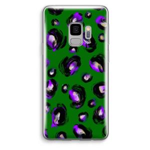 CaseCompany Green Cheetah: Samsung Galaxy S9 Transparant Hoesje