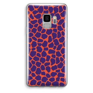 CaseCompany Purple Giraffe: Samsung Galaxy S9 Transparant Hoesje
